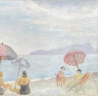 Lilloni Umberto - Bathers in Monterosso